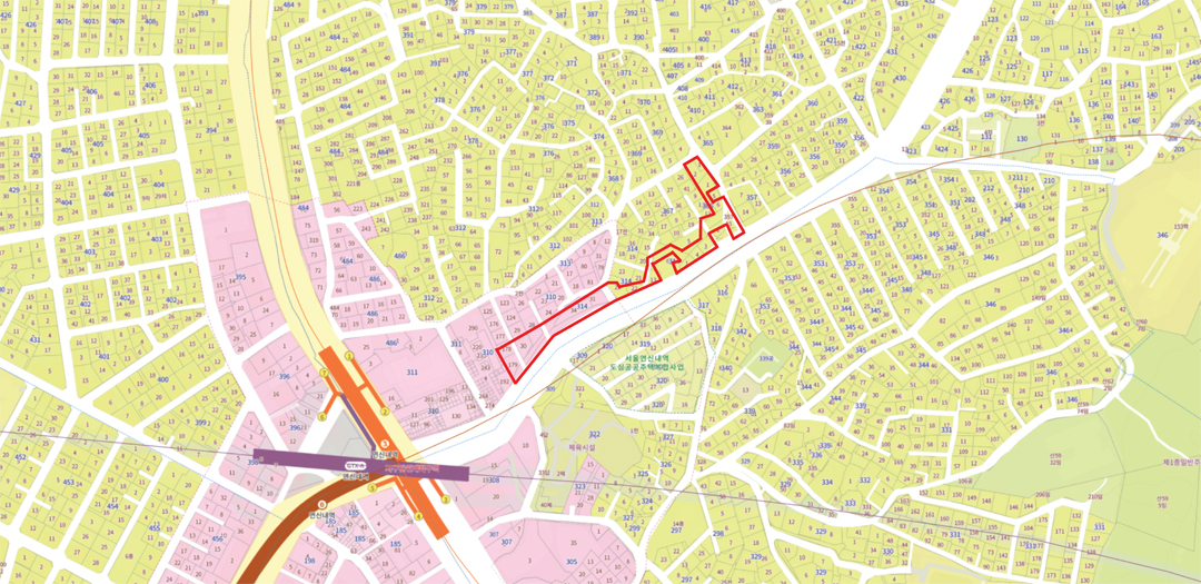 새장골 골목형상점가 구역도 이미지