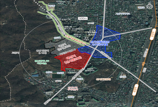 신사동 200번지 일대 주택정비형 재개발사업 위치도